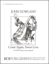 Come Again Sweet Love SATB choral sheet music cover